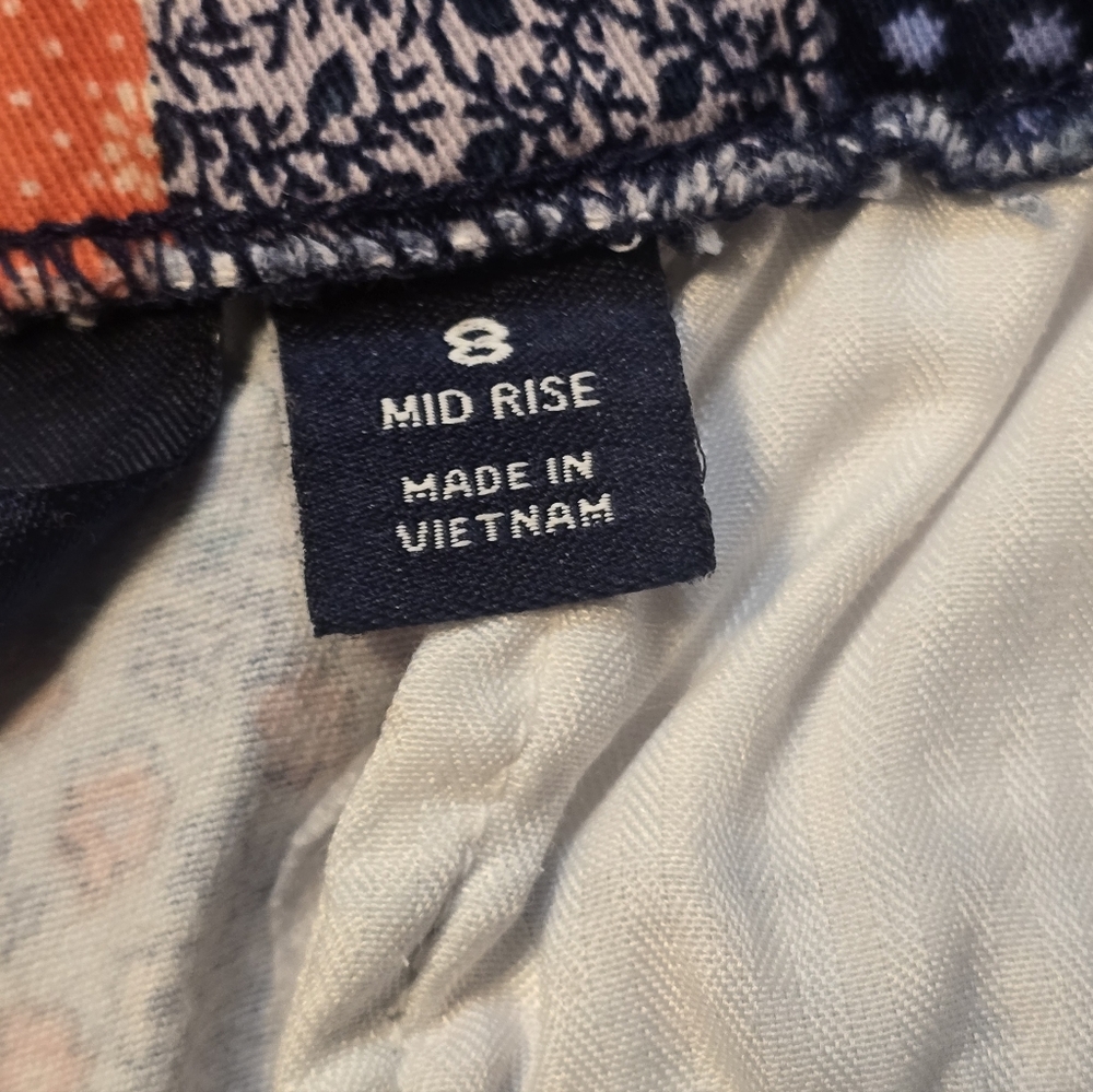 Land's End Women's Size 8 Patchwork Patterned Pan… - image 7